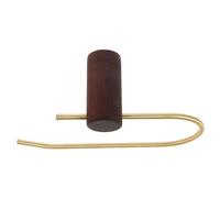 Warmhm Wood Toilet Paper Holder Wall Mounted Brass Roll Dispenser Walnut Finish Solid Wood Tissue Rack for Bathroom and Kitchen Wall Storage Organizer