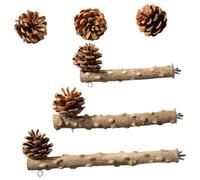 Warmhm Wooden Bird Perches for Parrots Sturdy Natural Playthings for Bird Cages for Budgies and Cockatiels Enhances Curiosity and Playfulness Decorative and Design