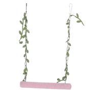 Warmhm Wooden Bird Swing for Parrots and Parakeets Hanging Cage Accessory for Physical Activity Fun Easy to Install for Budgies Lovebirds and Caged Birds