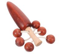 Warmhm Wooden Drum Traditional Hand Shaker Cartoon Musical for Infants Toddlers Early Learning Sensory Development and Music Play