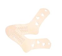 Warmhm Wooden Sock Stretcher for DIY Woven Socks with Paintable Surface and Hollow Heart Pattern Brown Wood Material and Hand Knitting Projects