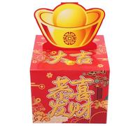 Warmhm Year God of Wealth Box Year Cash Pull Box Chinese Decor Pull Cash Present for Boys and Girls Happy Money Diy