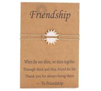 Warmhope 14k Gold Plated Luminous Design Friendship Pendants for Women Ideal BFF Sets for Friends Gifts for Celebrating Special Bonds and Cherishing Memories, Universal Size, Brass, no gemstone