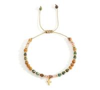 Warmhope Beautiful Handmade Christian Bracelet for Women Featuring Cross Symbol and Natural Gemstone Accents Inspirational Faith Gifts Spiritual Religious Present for Her, Universal Size, Brass, no
