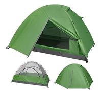 Warmiehomy 1-2 Man Camping Tent, Lightweight Backpacking Tent | PU5000mm Waterproof Protection, Windproof, Breathable 2 Doors, Double Layer, Easy Set Up, for Outdoor Traveling Hiking