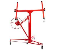 Warmiehomy 11FT Heavy Duty Drywall Lift Plaster board lifter Panel Hoist Jack Tool Lifter Construction Tool Red