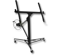 Warmiehomy 16FT Heavy Duty Drywall Lift Plaster board lifter Panel Hoist Jack Tool Lifter With 4" Caster Wheels Rolling Lockable,Black