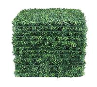 Warmiehomy 18 PCS Artificial Leaves Hedge Panels Hedge Wall Panels Artificial Grass Backdrop Wall 40 X 60cm 4cm Green Grass Wall for Decor Privacy Fence Indoor Outdoor Garden (Drak Green, 18 Pcs)