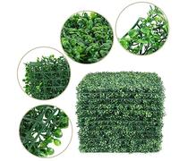 Warmiehomy 24 PCS Artificial Leaves Hedge Panels Hedge Wall Panels Artificial Grass Backdrop Wall 40 X 60cm 4cm Green Grass Wall for Decor Privacy Fence Indoor Outdoor Garden (Drak Green, 24 Pcs)