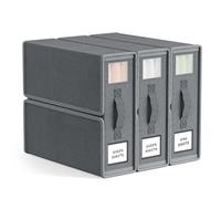 Warmiehomy 3 Pack Bedding Storage Foldable Bed Sheet Organiser with Zipper and Handle, Oxford Bedsheet Organiser Under Bed Storage for Queen King Sheets Duvet Cover Set Blanket Clothes, Grey