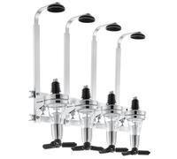 Warmiehomy 4 Bottle Stand Wall Mounted Drinks Dispenser Wine Spirits Steel Bar Butler Holder Rack Optic Dispenser for Home Bar