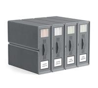 Warmiehomy 4 Pack Bedding Storage Foldable Bed Sheet Organiser with Zipper and Handle, Oxford Bedsheet Organiser Under Bed Storage for Queen King Sheets Duvet Cover Set Blanket Clothes, Grey