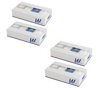 Warmiehomy 4 Pack Under Bed Storage Bags 25L*2 Underbed Storage Boxes with Lid and Cardboards, Under Bed Clothes Storage with Clear Window Zippered Organizer for Quilt Blanket Clothing Shoes