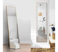 Warmiehomy 40x150cm Mirror Full Length Wall Mounted Standing Mirror Leaning Against Wall 3 in 1 for Bedroom Living Dressing Room, Gold