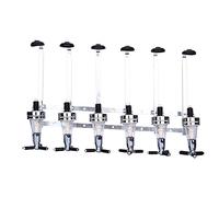 Warmiehomy 6 Bottle Stand Wall Mounted Drinks Dispenser Wine Spirits Steel Bar Butler Holder Rack Optic Dispenser for Home Bar