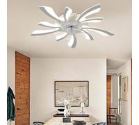 Warmiehomy 78cm Ceiling Fan with Light and Remote/App Control,50W LED Ceiling Light Fan Reversible with 6-Speed,Timer Dimmable Fan Lighting with DC Motor for Living Room Bedroom(White)