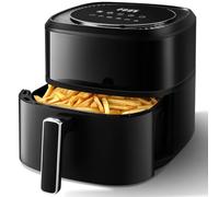 Warmiehomy Air Fryer 6L Touchscreen Digital Air Fryer, 6 Presets, Non-Stick, 60 Min Timer, 80-200℃ Temperature Control, No Oil, Dishwasher Safe Baskets, Automatic Shutoff 1400W