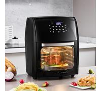 Warmiehomy Air Fryer Oven With Rotisserie 12L Touchscreen Digital Air Fryer, 8 Presets 1800W, Non-Stick, 60 Min Timer, 80-200℃ Temp. Control, No Oil, Dishwasher Safe Baskets, Auto Shutoff