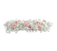 Warmiehomy Artificial Peony Flower Swag 100CM/40in Wedding Arch Flowers Spring Home Decoration Rose Flower Swag for for Wedding Home Party Arch Wall Decor, Pink & White