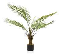 Warmiehomy Artificial Plant 90cm/3ft Indoor Outdoor Faux Palm Tree Fake Tropical Palm Plant in Pot for Home House Office Garden Bedroom Modern Decoration and Housewarming Gift