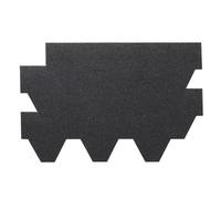 Warmiehomy Asphalt Roofing Tiles 18pcs/2.61sqm, 2.7mm Thick Self-Adhesive Roofing Felt, Waterproof Weatherproof Shingles for Roof Sheds (Black, Hexagon)