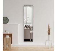 Warmiehomy Black Full Length Wall Mounted Mirror, Full Body Long Mirror with Metal Framed for Living Room or Dressing Bedroom, 30x120cm