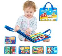 Warmiehomy Busy Board Montessori Toys for Toddlers, Educational Learning Activity Sensory Board for 1 2 3 Year Old Boys Girls, Preschool Learning Activity Toy Kid Travel Essentials for Travel Gifts