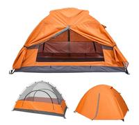 Warmiehomy Camping Tent, 1 Man Waterproof Dome Tent, Lightweight Backpacking Tent, Easy Set Up, 3 Season One Person Tents for Hiking Outdoor Mountaineering Travel, Orange