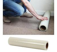 Warmiehomy Carpet Protector Roll Self Adhesive 90 Micron 60cmx25m,Waterproof Carpet Protection Film Floor Covering for Painting,Heavy Duty Carpet Protector for Floor Stairs,Clear