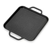Warmiehomy Cast Iron Griddle Pan,35x28cm Pre-Seasoned Non-Stick Cast Iron Skillet Grill Pan with Double Handles for Gas Induction Electric Hobs and Oven Safe,Rectangular