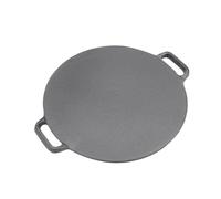 Warmiehomy Cast Iron Griddle Pan Grill,32cm Non-Stick Dosa Pizza Crepe Pan,Baking BBQ Skillet with Handles for Oven Gas Induction Electric Hob,Round