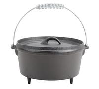 Warmiehomy Cast Iron Pot,5L Pre-Seasoned Cast Iron Dutch Oven with Lid,3 Legs Dutch Oven Cooking Pot for Camping Cooking Baking