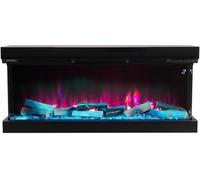 Warmiehomy Electric Fire 70inch/180cm Insert Media Wall Fireplace with APP & Remote Control, 12 LED Flame Effect & 12 Backlight Support, 7day Programmable