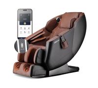 Warmiehomy Electric Massage Chair Full Body Zero Gravity Massage Neck Shoulder Back Foot Massager for Home Office with Bluetooth Speaker, Dark Brown