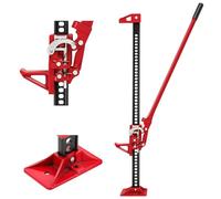 Warmiehomy Farm Jack 3 Tonne Heavy-Duty Utility for Tractors & Trucks - 60" High Lift, 1m Max Height, Agricultural Ratchet Design, Red