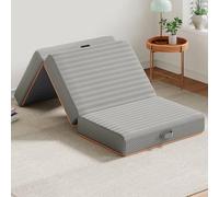 Warmiehomy Folding Mattress Single, 15CM Foldable Memory Foam Mattress with Washable Cover, Portable Trifold Floor Mattress for Travel, Camping, Guest, Dorm, Playroom, Home, Caravans