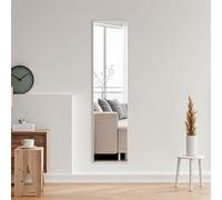 Warmiehomy Full Length Wall Mounted Mirror, 30 * 120 cm Full Body Mirror, Long Mirror with Metal Framed for Living Room or Dressing Bedroom, Sliver White