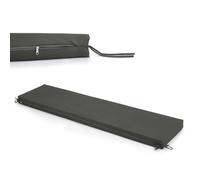 Warmiehomy Garden Bench Cushion 4 Seater, 170CM Waterproof Bench Seat Pad Long Bench Cushion Outdoor with Removable Cover & Non-Slip Straps, 8CM Thick Seat Cushions for Dining Bench Indoor(Grey)