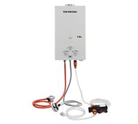 Warmiehomy Gas Water Heater 10L Instant Gas Water Heater with 12V Water Pump Propane Portable Camping Shower for Outdoor Camping RV Trip Horse Washing