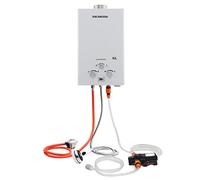 Warmiehomy Gas Water Heater 8L Instant Gas Water Heater with 12V Water Pump Propane Portable Camping Shower for Outdoor Camping RV Trip Horse Washing