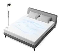 Warmiehomy Grounding Bed Sheet, Grounding Earthing Sheet UK, 193x203cm | Grounding Sheet with 10% Silver Fiber 90% Organic Cotton, Grounding Sheet UK Double, King Size, Healthy Earth Energy, White