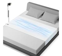 Warmiehomy Grounding Bed Sheet, Grounding Earthing Sheet UK, Earth Mat with 10% Silver Fiber and 90% Organic Cotton, Conductive Bed Sheets for Improving Sleep (Twin - 69 * 137cm)