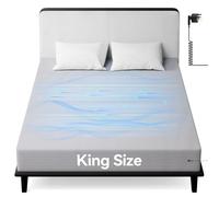 Warmiehomy Grounding Fitted Sheet, King Size Grounding Mat Earthing UK Grounding Sheets, 10% Silver Fiber & 90% Organic Cotton, Grounding Bed Sheet for Improving Sleep,Grey (King - 152 * 200cm)