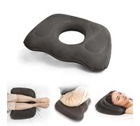 Warmiehomy Inflatable Donut Cushion, Adjustable Hemorrhoid Pillow for Tailbone Pain, Seat Cushion for Bed Sores, Hemorrhoids, Sciatica, Pregnancy Pillow Postpartum Essentials, Airplane, Grey
