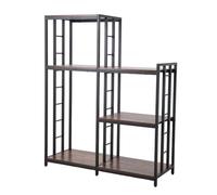 Warmiehomy Kitchen Standing Baker's Racks Storage 3-Tier Industrial Shelf for a Microwave Utility Organizer for Refrigerator, Coffee, Pots and Pans for Dorm Living Room 107x40x132cm（Rustic Brown）