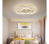 Warmiehomy Modern Ceiling Fan Light,40cm 35W LED Dimmable Fan Ceiling Lamp with Remote/App Control,1/2 H Timing Quiet Reversible Fan Lights with Color Dimmable for Bedroom Kids Room(White)