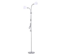 Warmiehomy Modern Floor Lamp, Metallic Silver Mother/Father and Child Floor Lamp, Rotatable Tall Standing Floor Light, Reading Floor Lights, Height Adjustable Standard Lamps for Living Room, Bedroom
