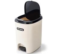 Warmiehomy Pedal Bin 12L Waste Bins with Lid for Kitchen Bathroom, Black