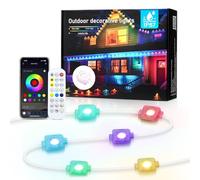 Warmiehomy Permanent Outdoor Lights - 30M Smart RGBIC Eaves Lights with 44 Scene Modes, IP67 Waterproof, DIY Scene Modes for Christmas Party, Holiday Decoration