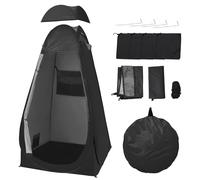 Warmiehomy Pop Up Toilet Tent, Portable Shower Privacy Tent, Outdoor Changing Rooms Tents for Camping Beach Fishing Hiking Sun Shelter, UV Protection, with Carrying Bag, Black